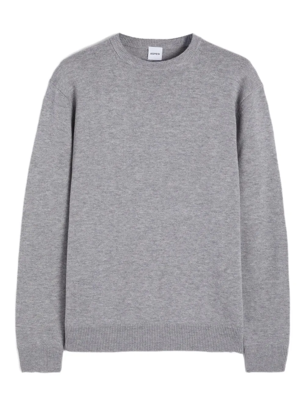 Aspesi Virgin Wool Crew-neck Sweatshirt In Gray
