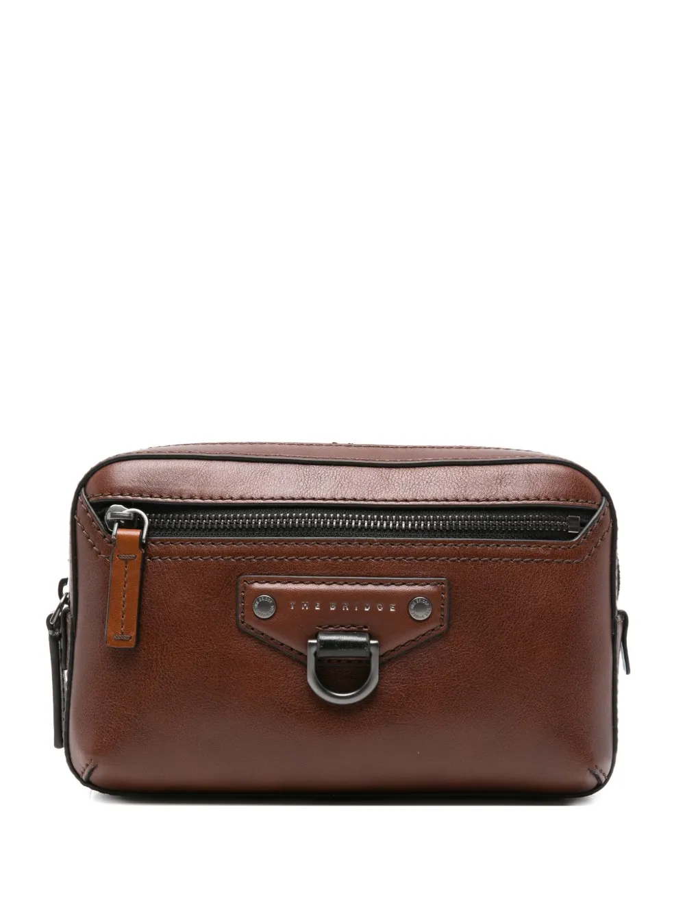 The Bridge D-ring clutch bag | Brown | Image 1