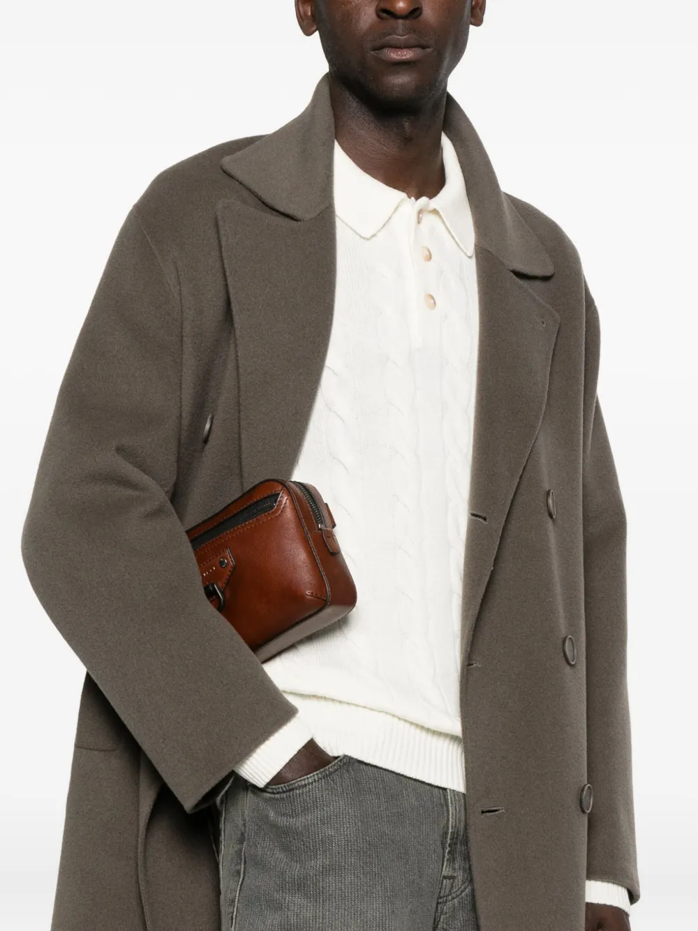The Bridge D-ring clutch - Bruin