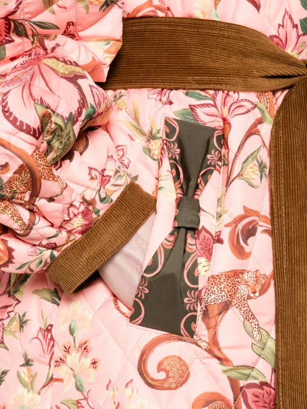 Barbour キルティング ダブルコート | ピンク | FARFETCH JP