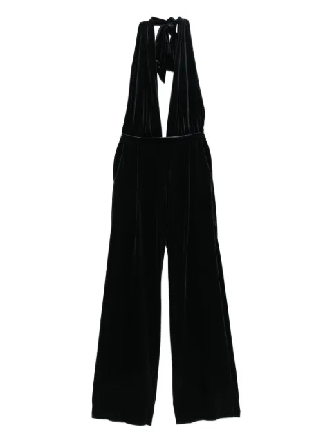 Amazuìn Gily halterneck velvet jumpsuit
