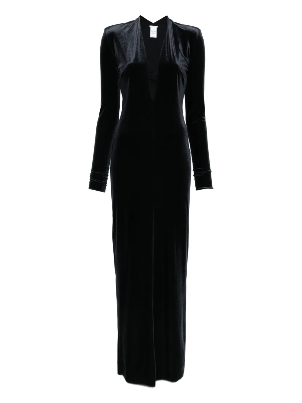 Amazuìn velvet V-neck maxi dress | Black | Image 1