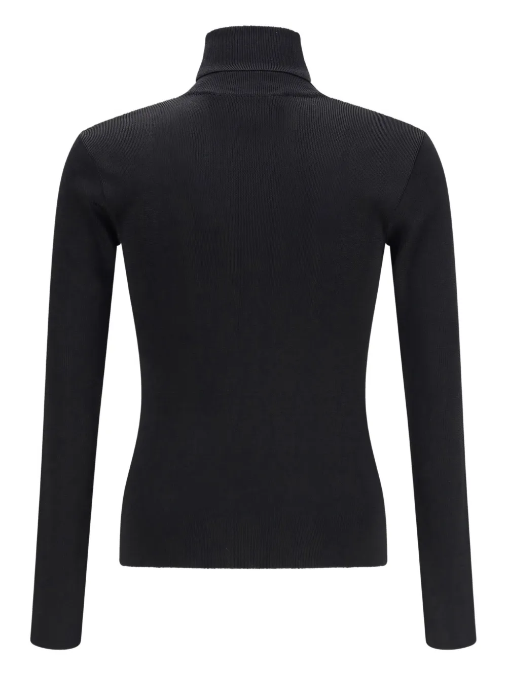 Valentino Turtleneck Long-sleeve Knit Sweater In Black
