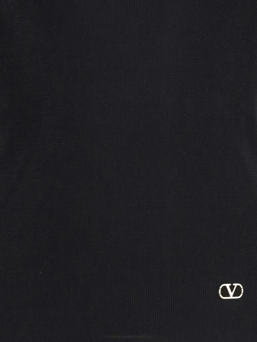 Valentino Turtleneck Long-sleeve Knit Sweater In Black