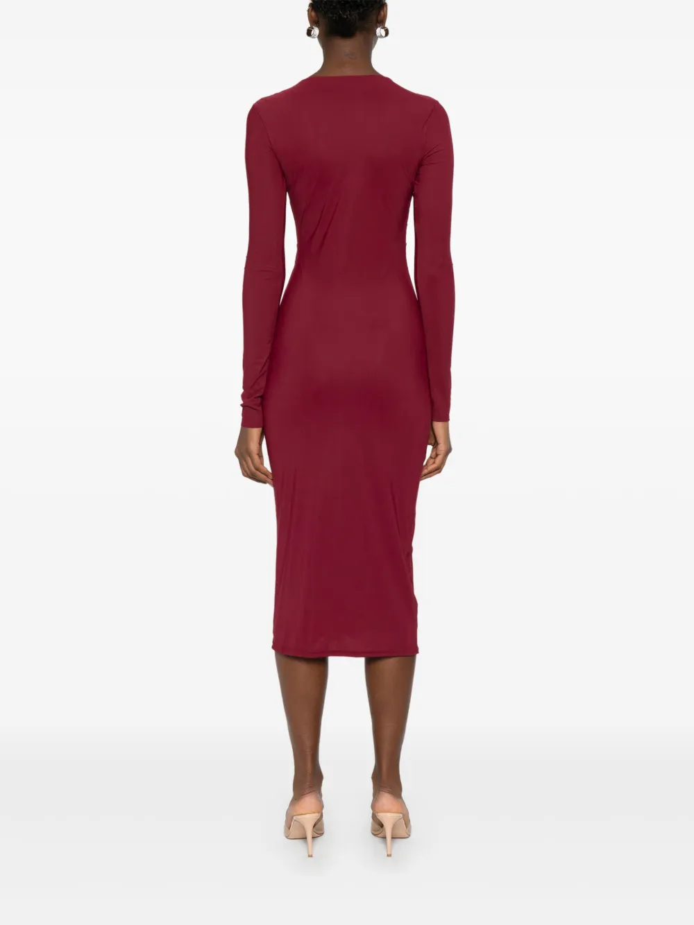 Amazuìn Gedrapeerde jurk Rood