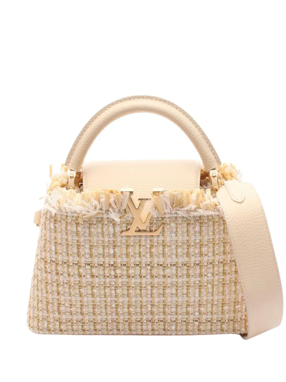 Louis Vuitton Pre-Owned 2021-2025 ツイード カプシーヌ BB サッチェルバッグ - ブラウン Louis Vuitton Pre-Owned 2021-2025 ツイード カプシーヌ BB サッチェルバッグ - ブラウン