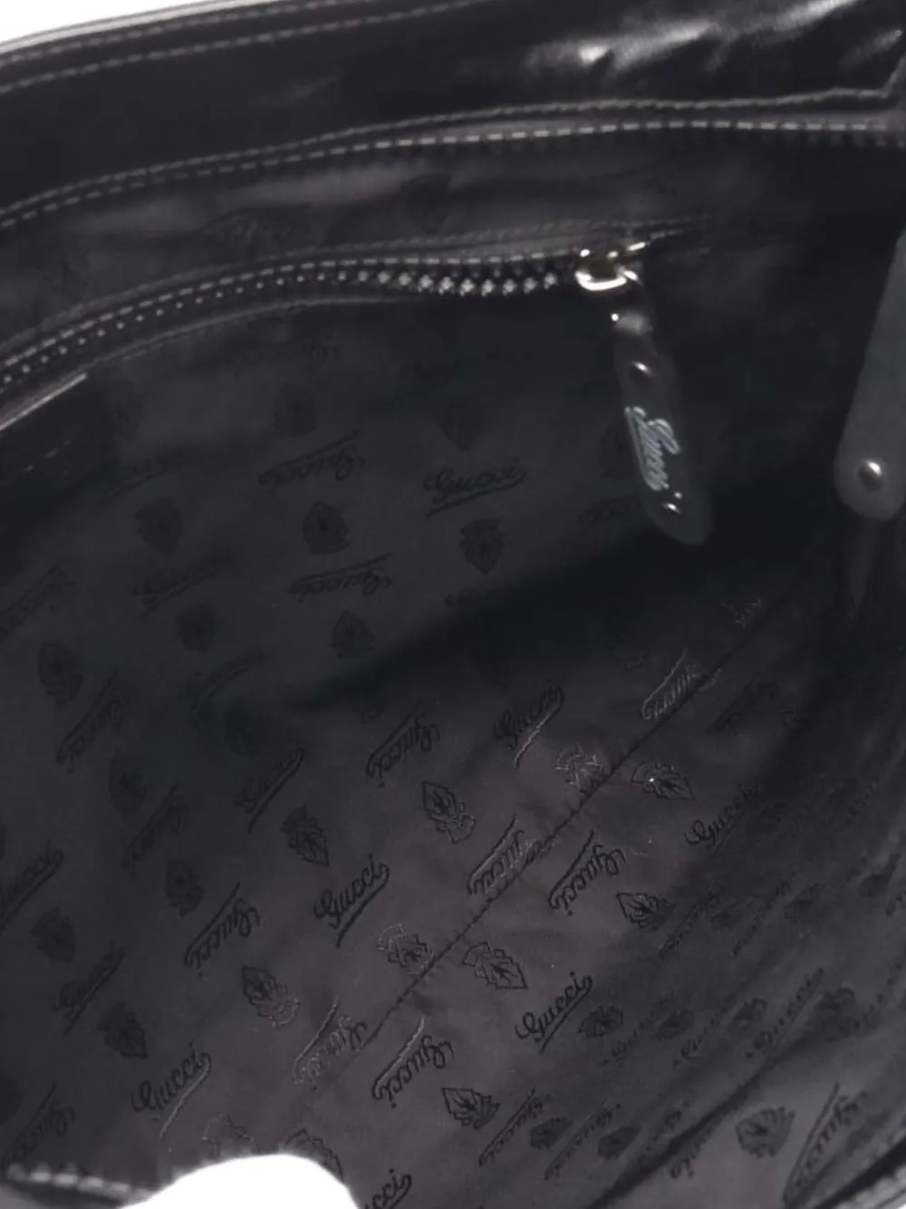 Pre-owned Gucci 2000-2015 Coated Canvas Crest Crossbody Bag In Black