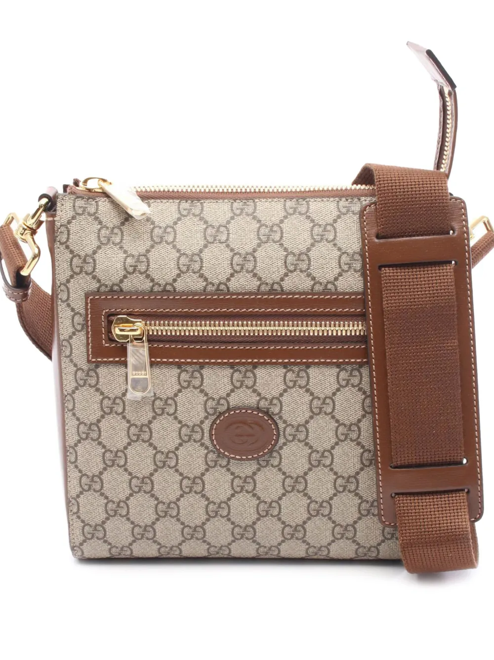 Gucci Pre-Owned 2016-2025 GGスプリーム メッセンジャー ショルダーバッグ - ブラウン Gucci Pre-Owned 2016-2025 GGスプリーム メッセンジャー ショルダーバッグ - ブラウン