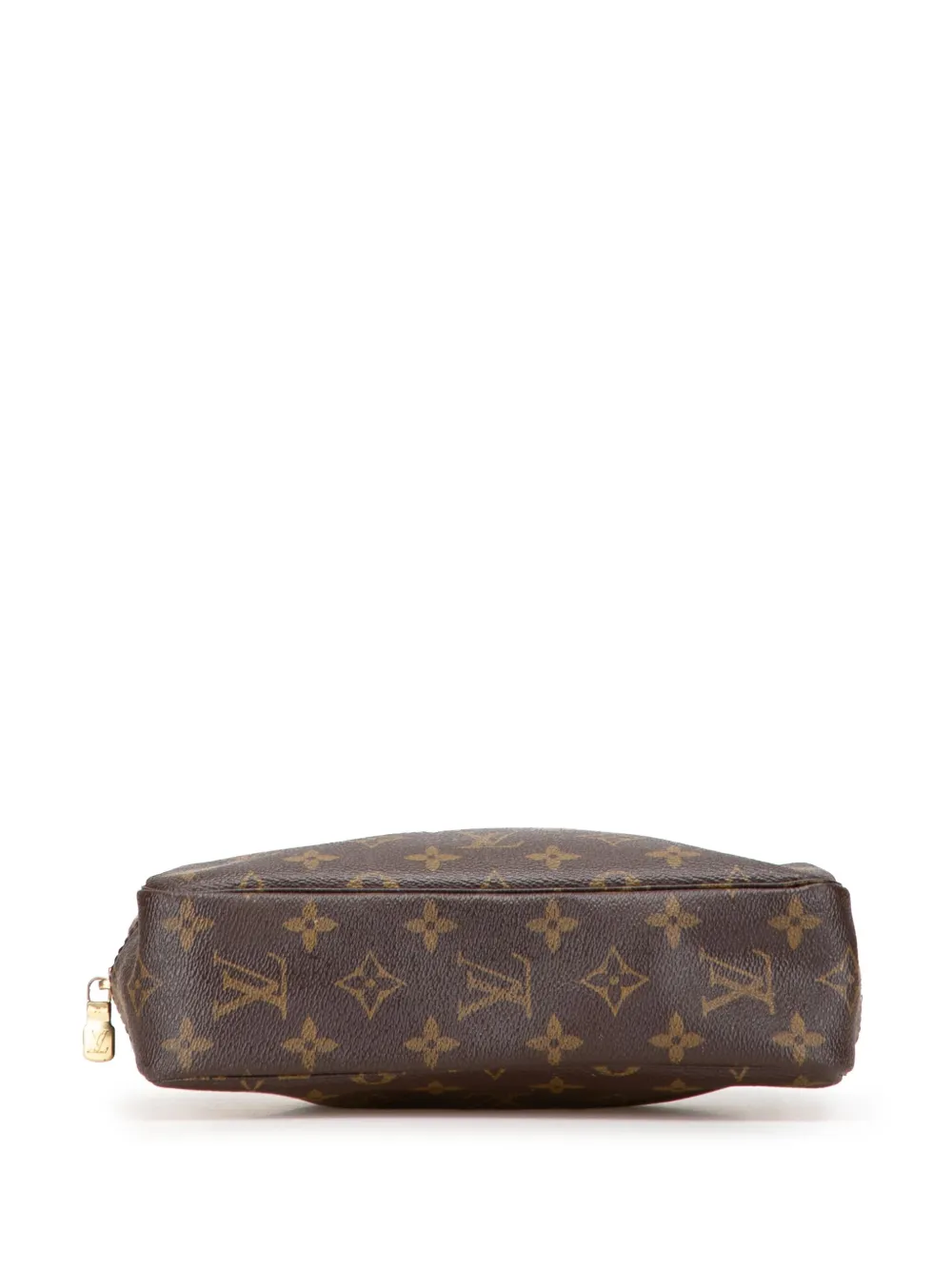 Pre-owned Louis Vuitton 2014 Monogram Trousse Toilette 23 Clutch Bag In Brown
