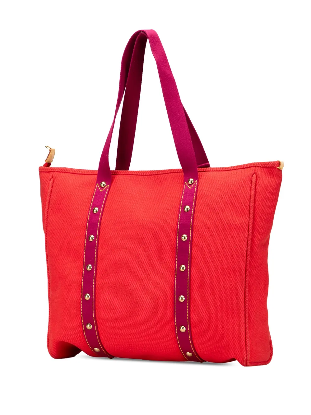 Pre-owned Louis Vuitton 2005 Antigua Cabas Gm Tote Bag In Red