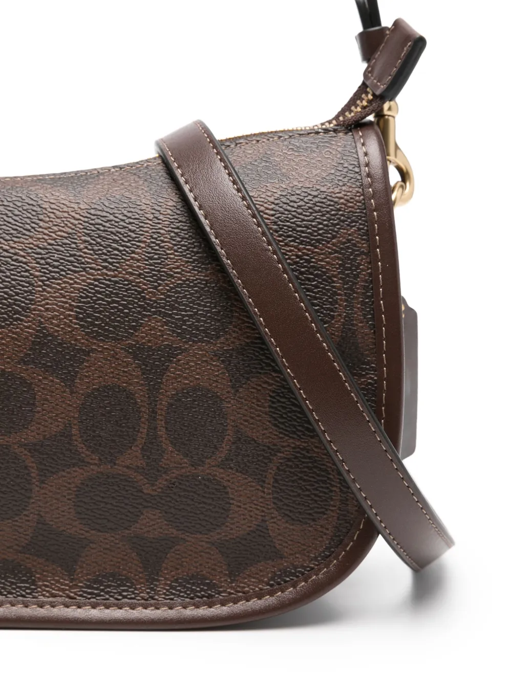 Coach Waverly Signature canvas schoudertas Bruin