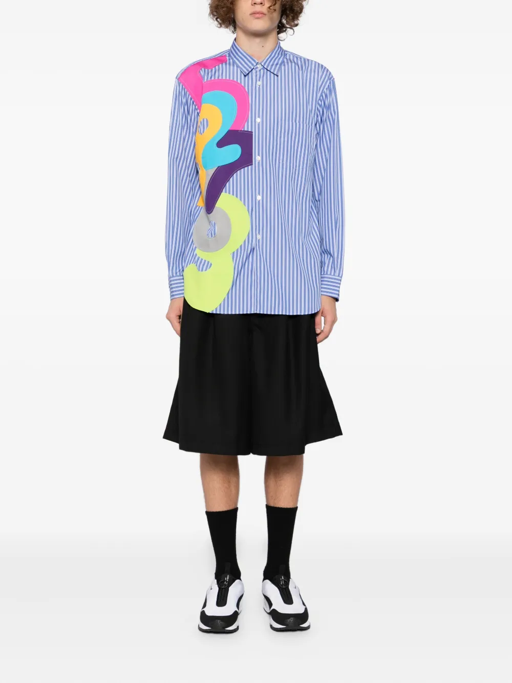 Comme Des Garçons Shirt Gestreept overhemd - Blauw