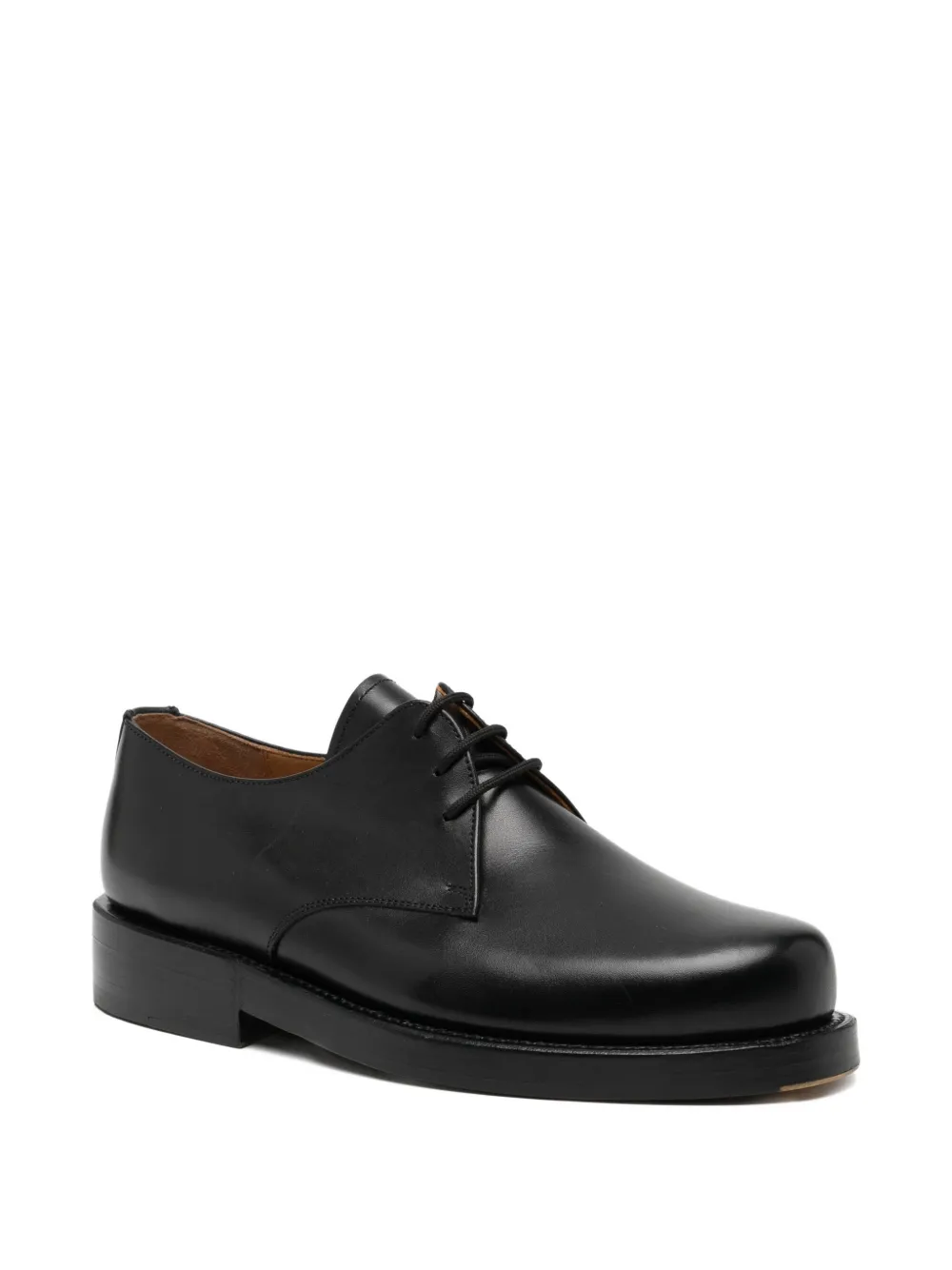 Junya Watanabe lace-up leather derby shoes Zwart