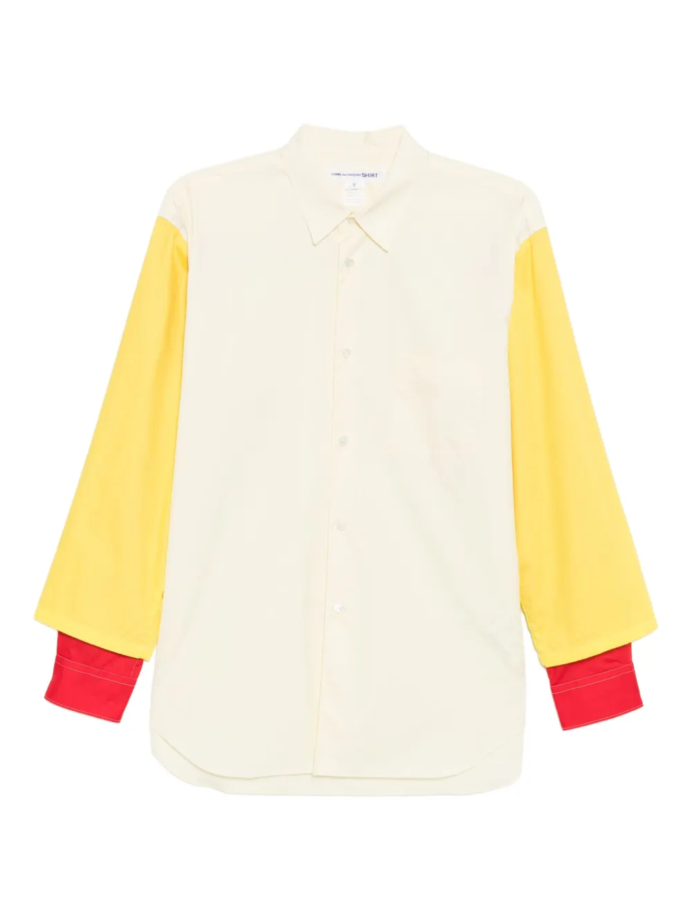 Comme Des Garçons Shirt Camicia con design color-block - Giallo