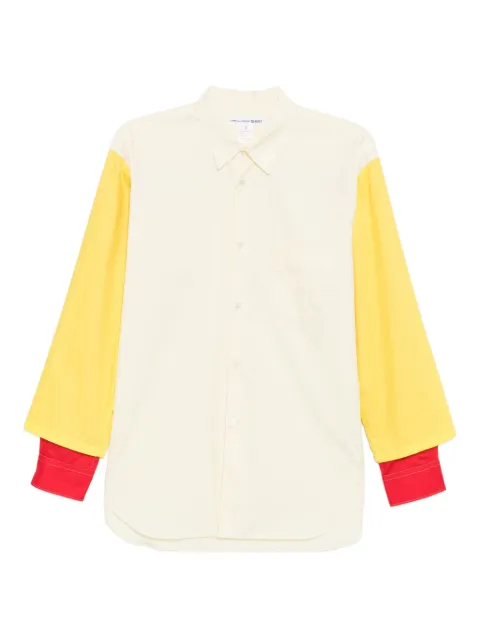 Comme Des Garçons Shirt colour-block pocket shirt