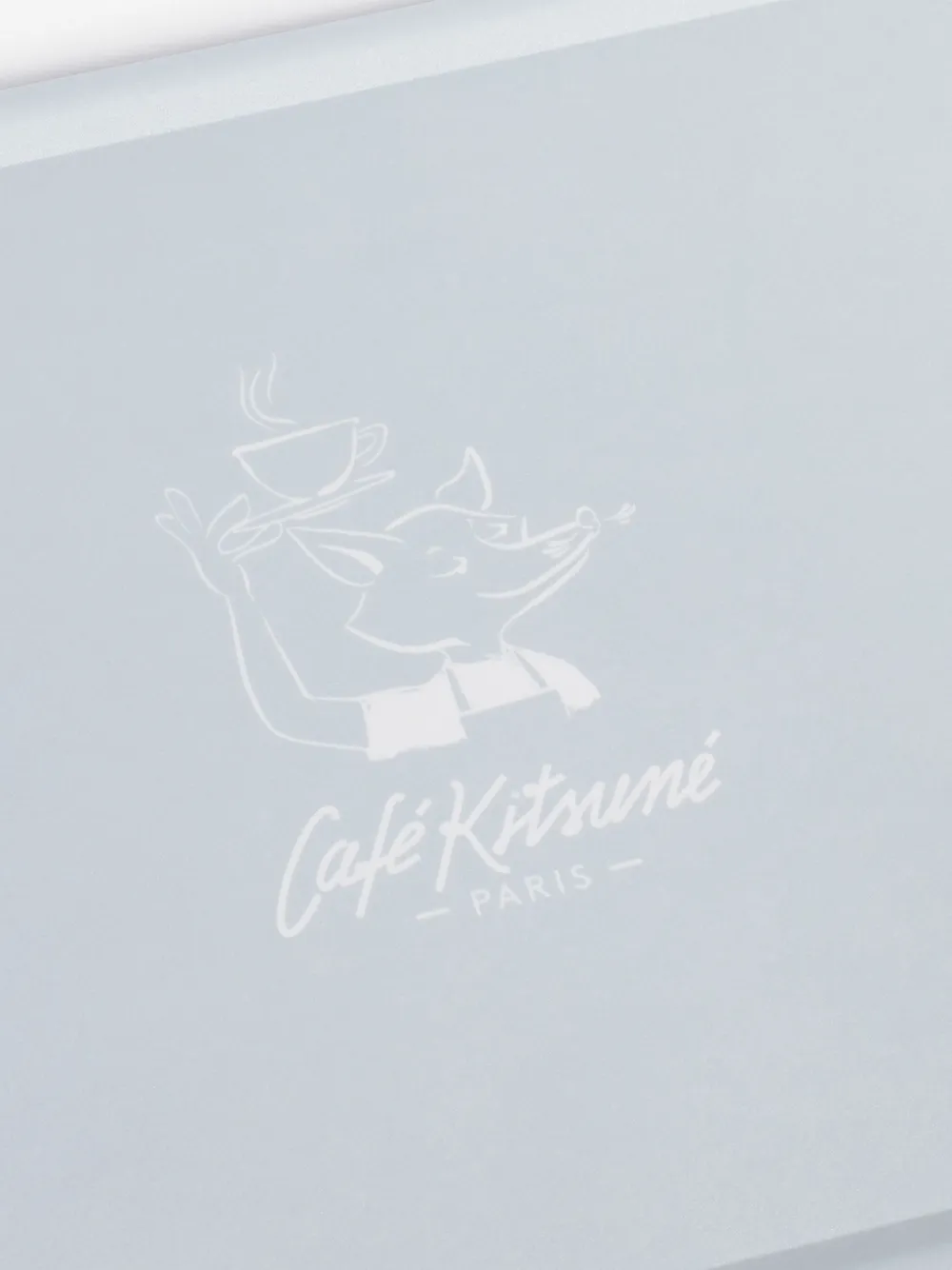 Café Kitsuné Fox-logo Rectangular Tray In Gray