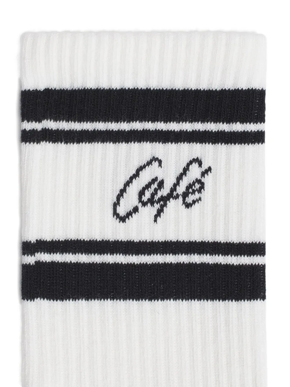CAFÉ KITSUNÉ striped ribed socks | Image 2