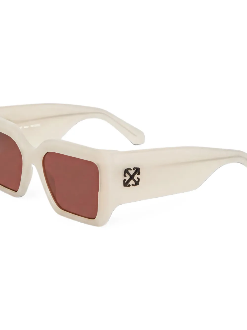 Off-White Eyewear Dover zonnebril met vierkant montuur Beige