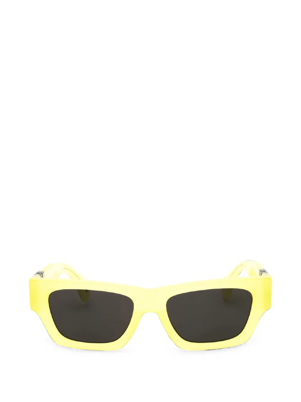 Palm Angels Eyewear logo-plaque square-frame sunglasses - Giallo