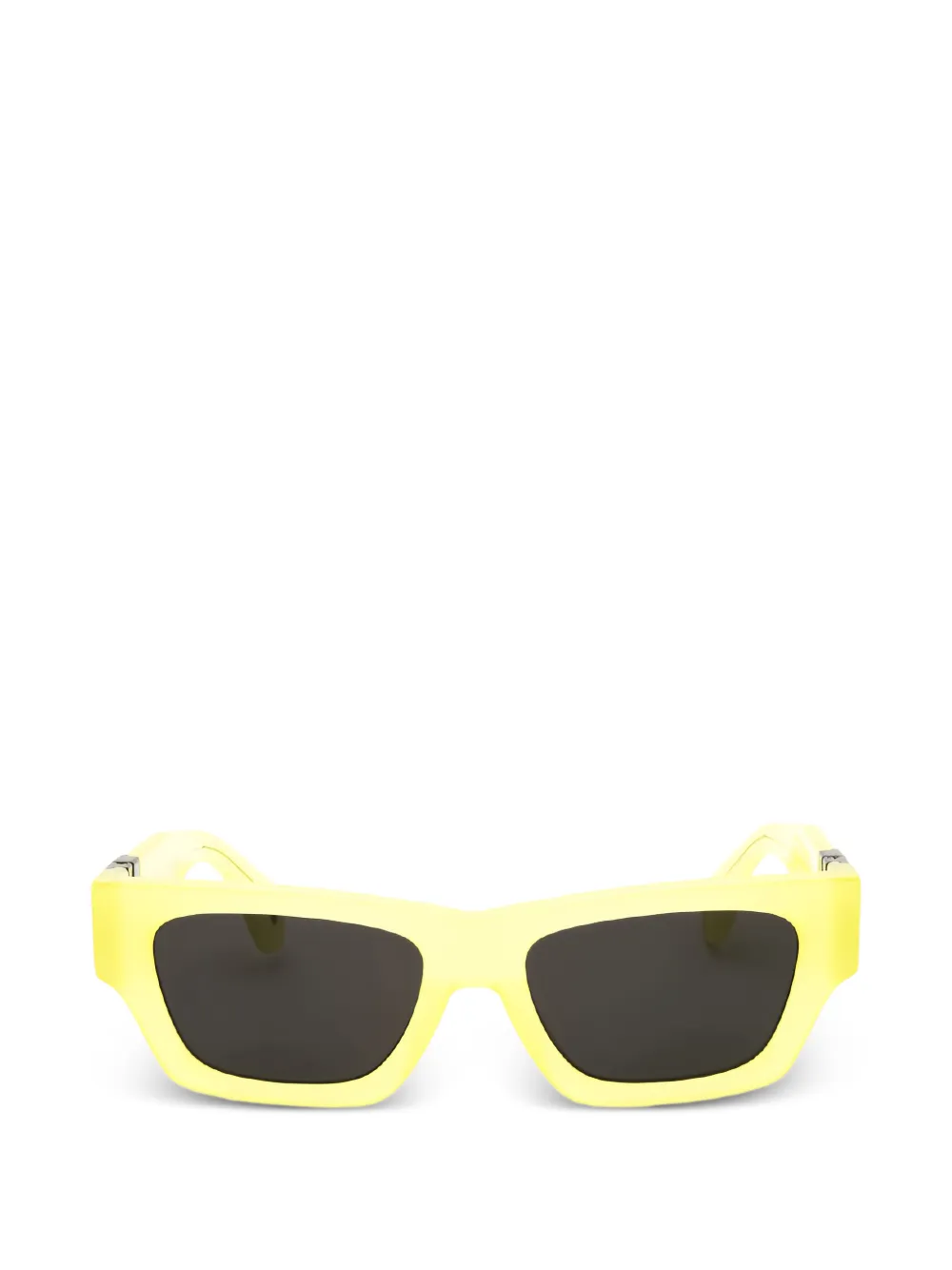 Palm Angels Eyewear logo-plaque square-frame sunglasses - Giallo