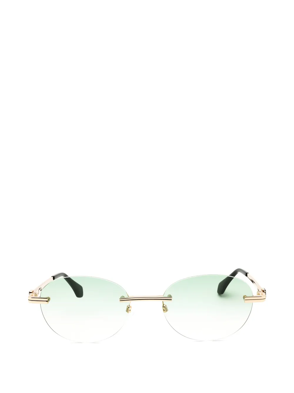 Palm Angels Eyewear rimless oval-frame sunglasses - Oro
