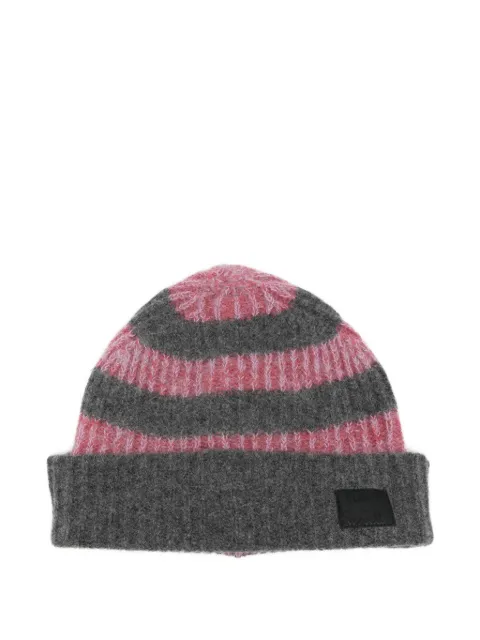 Paul Smith striped ribbed beanie 