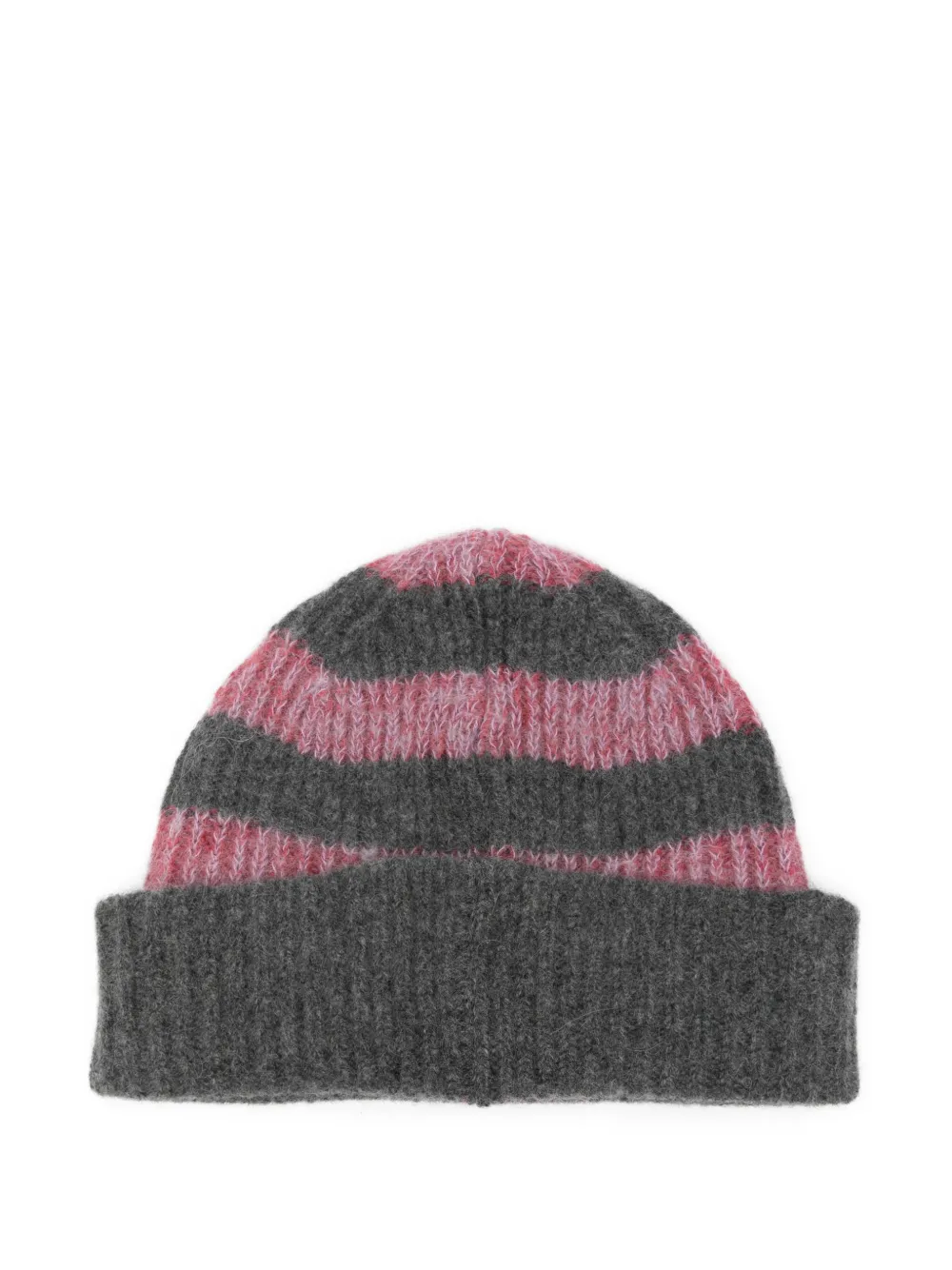 Paul Smith striped ribbed beanie - Grijs