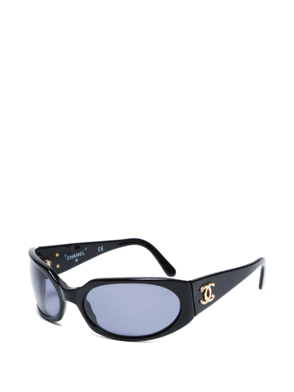 CHANEL Pre-Owned 2000s CC mark oval sunglasses | Women | Image 2