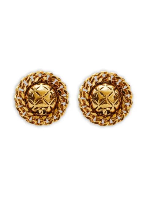 CHANEL Pre-Owned 1980-2000s CC mark chain-link earrings