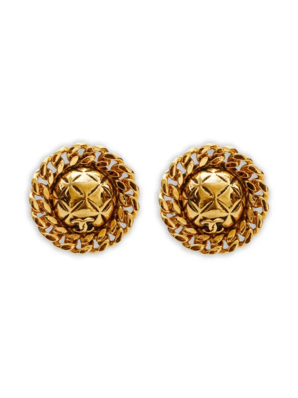 CHANEL Pre-Owned 1980-2000s CC Mark chain-link Earrings