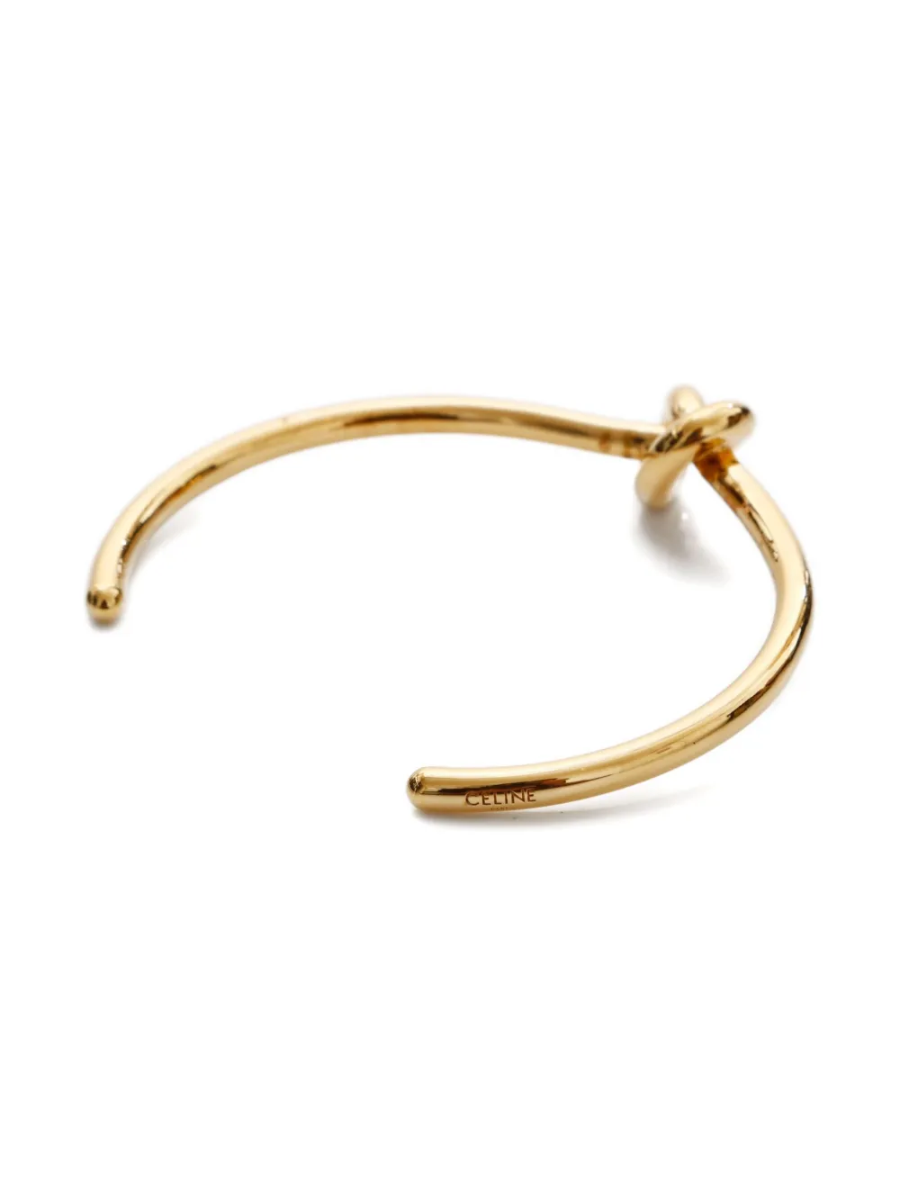Pre-owned Celine 2020-2025s Knot Cuff Bracelet In Gold