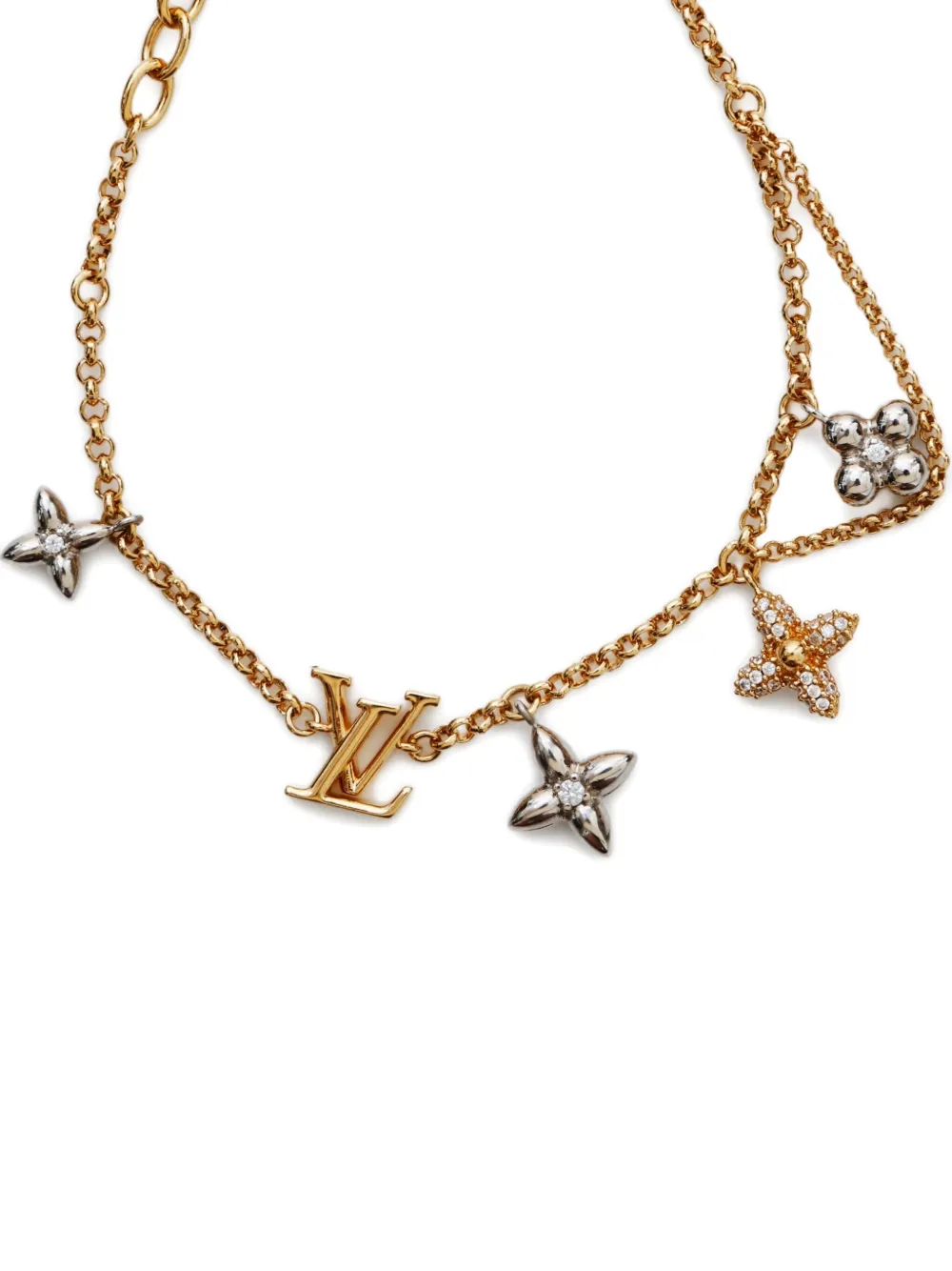 Pre-owned Louis Vuitton 2023 Lv Monogram Flower Bracelet In Gold