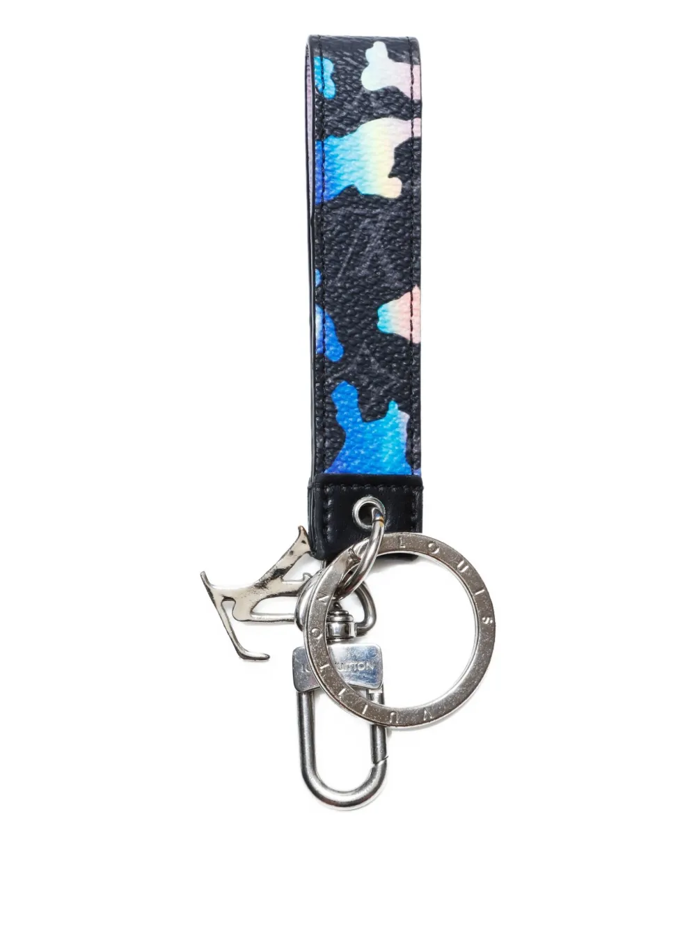 Louis Vuitton Pre-Owned 2023 Dragonne Damier spray leather key holder | Black | Image 1