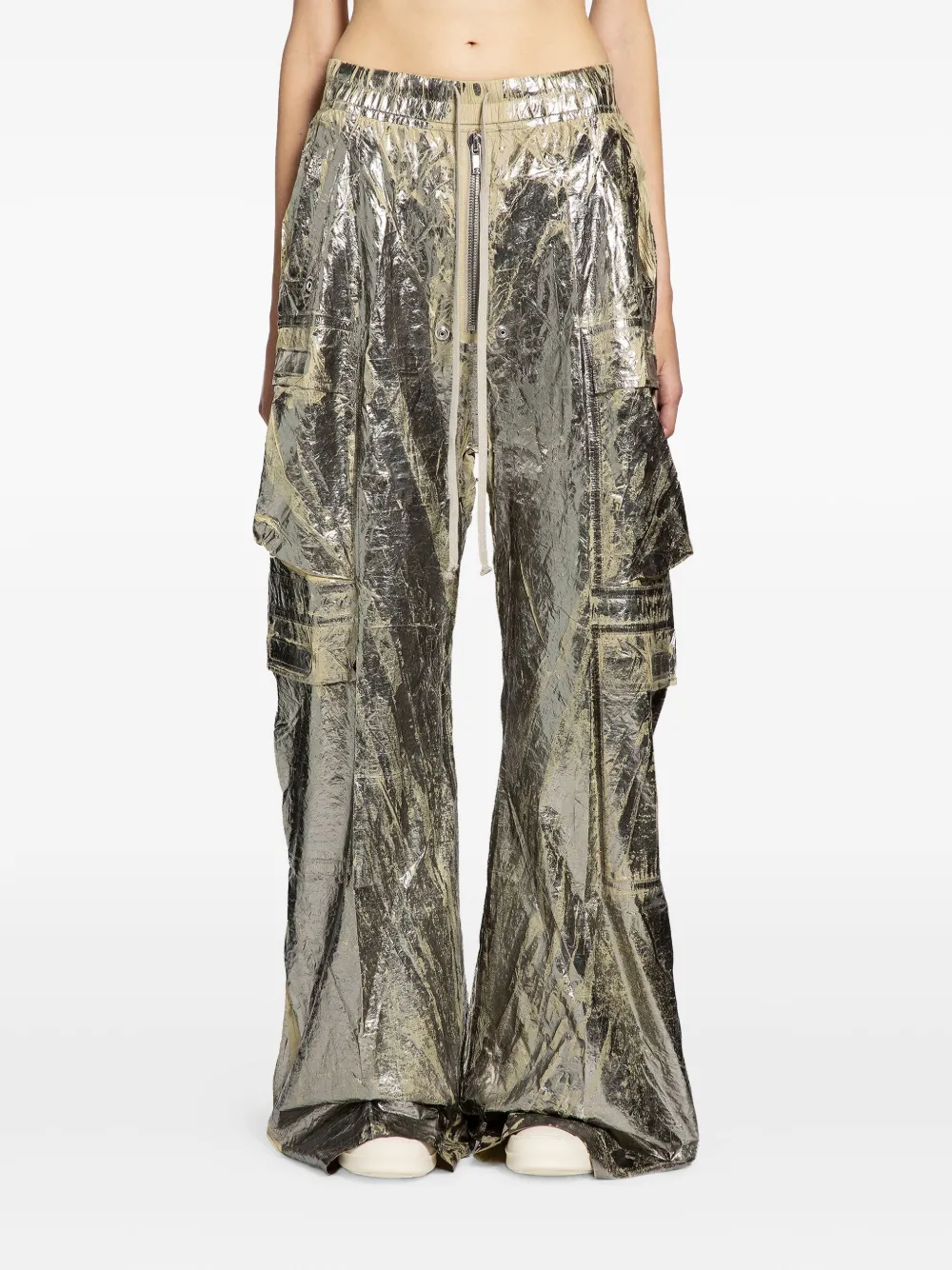 Rick Owens Drkshdw Double-cargo Trousers In Gray