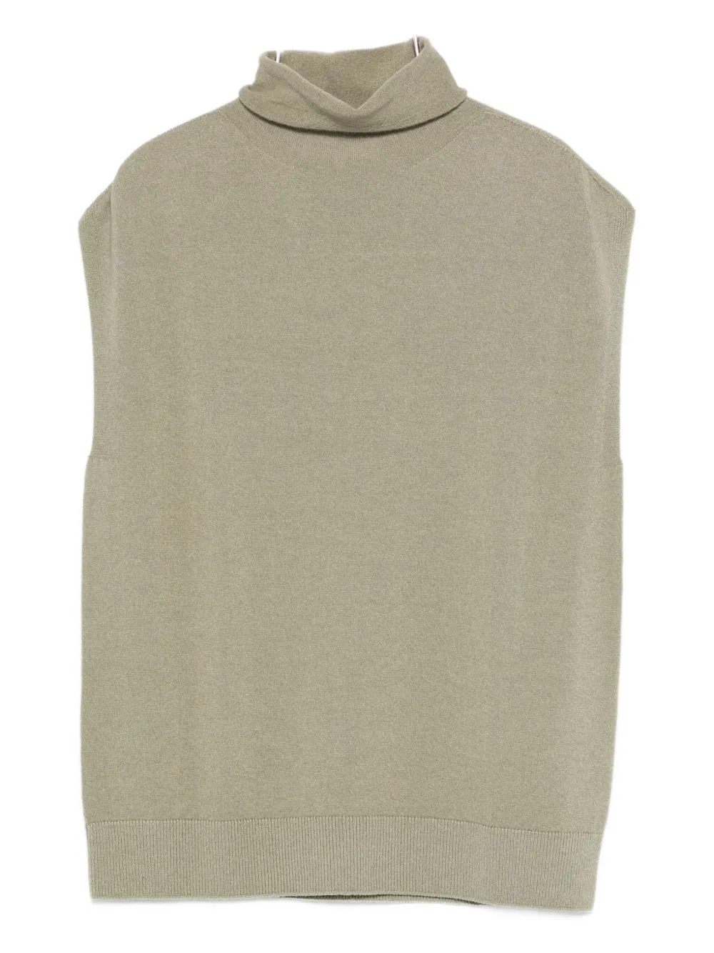 Antonelli roll-neck sleeveless top | Green | Image 1
