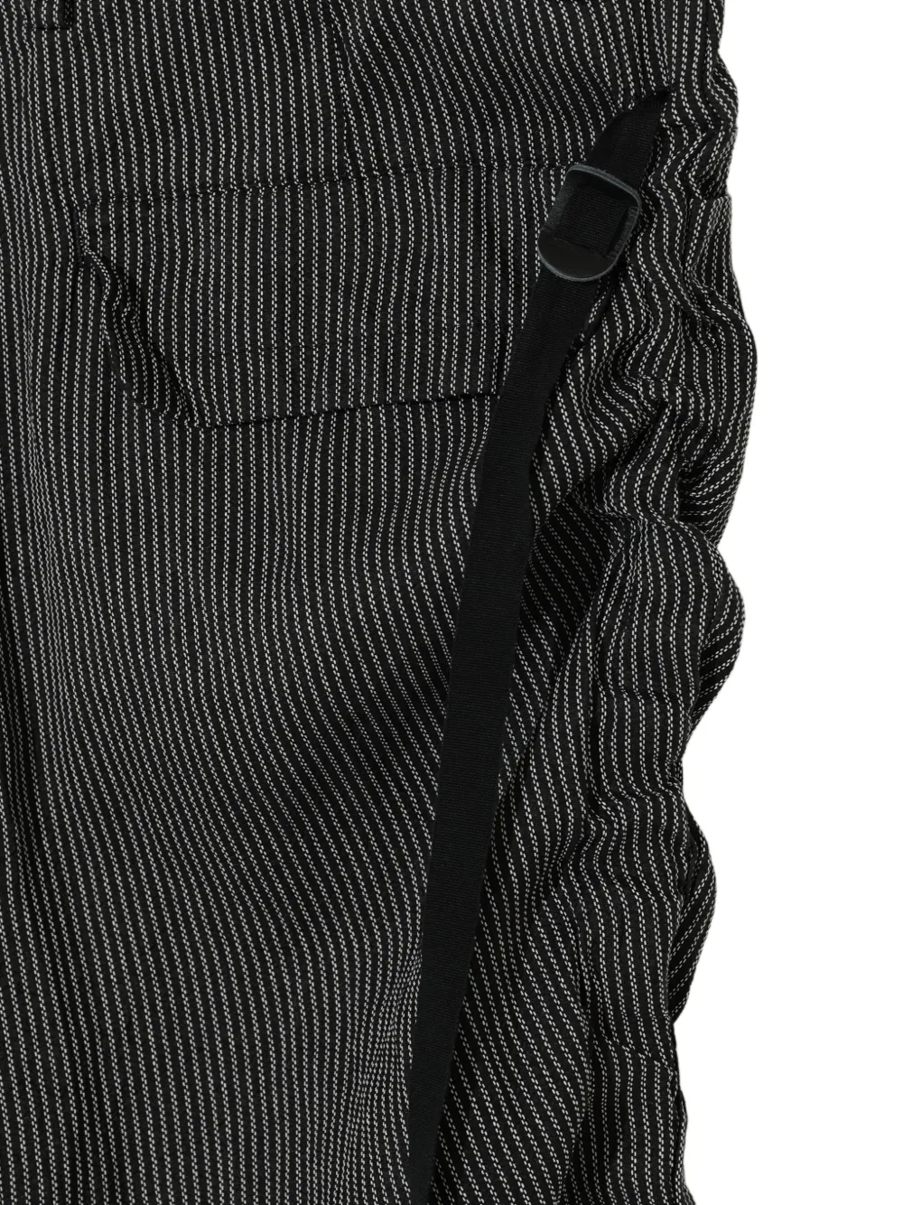 Undercover Broek met trekkoord en krijtstreep Zwart