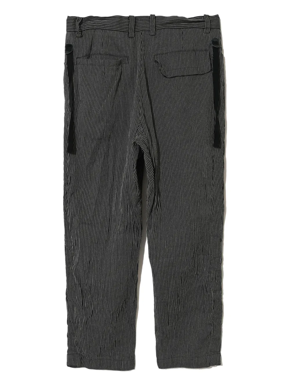 Undercover pinstripe drawstring-detail pants - Zwart