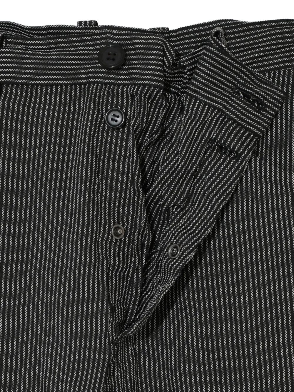 Undercover Broek met trekkoord en krijtstreep Zwart