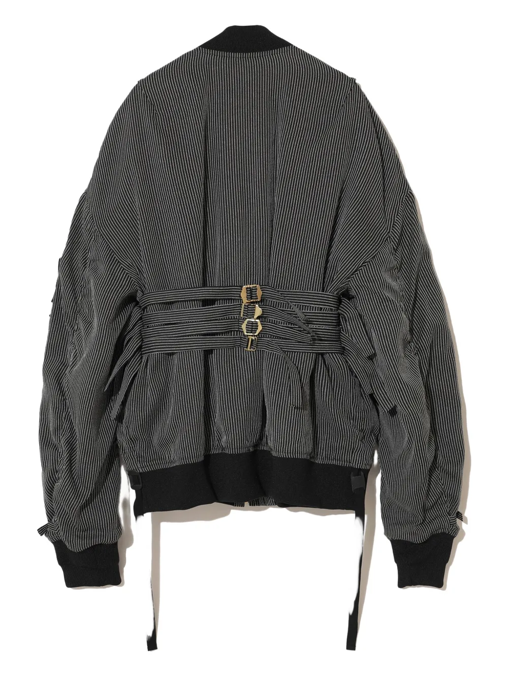 Undercover Pinstripe Bomber Jacket In Gray