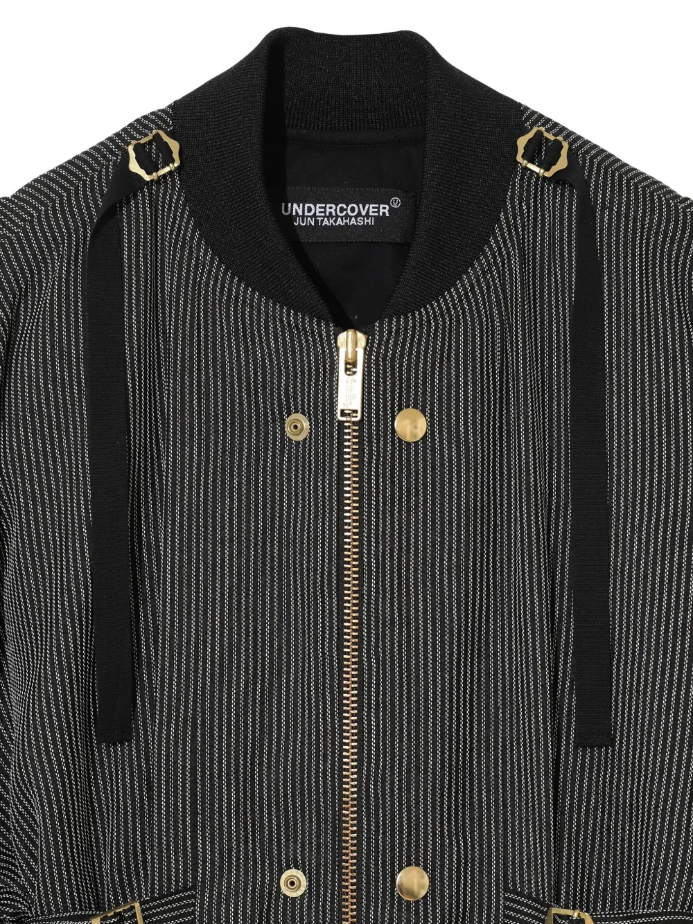 Undercover Pinstripe Bomber Jacket In Gray