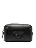 The Bridge zip leather clutch bag - Black