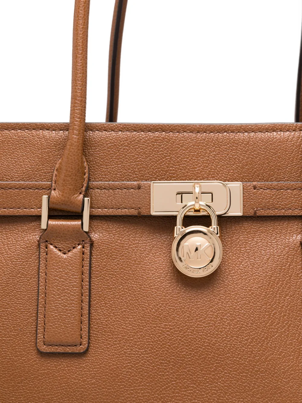 Michael Kors Leren shopper met hangslotdetail Bruin