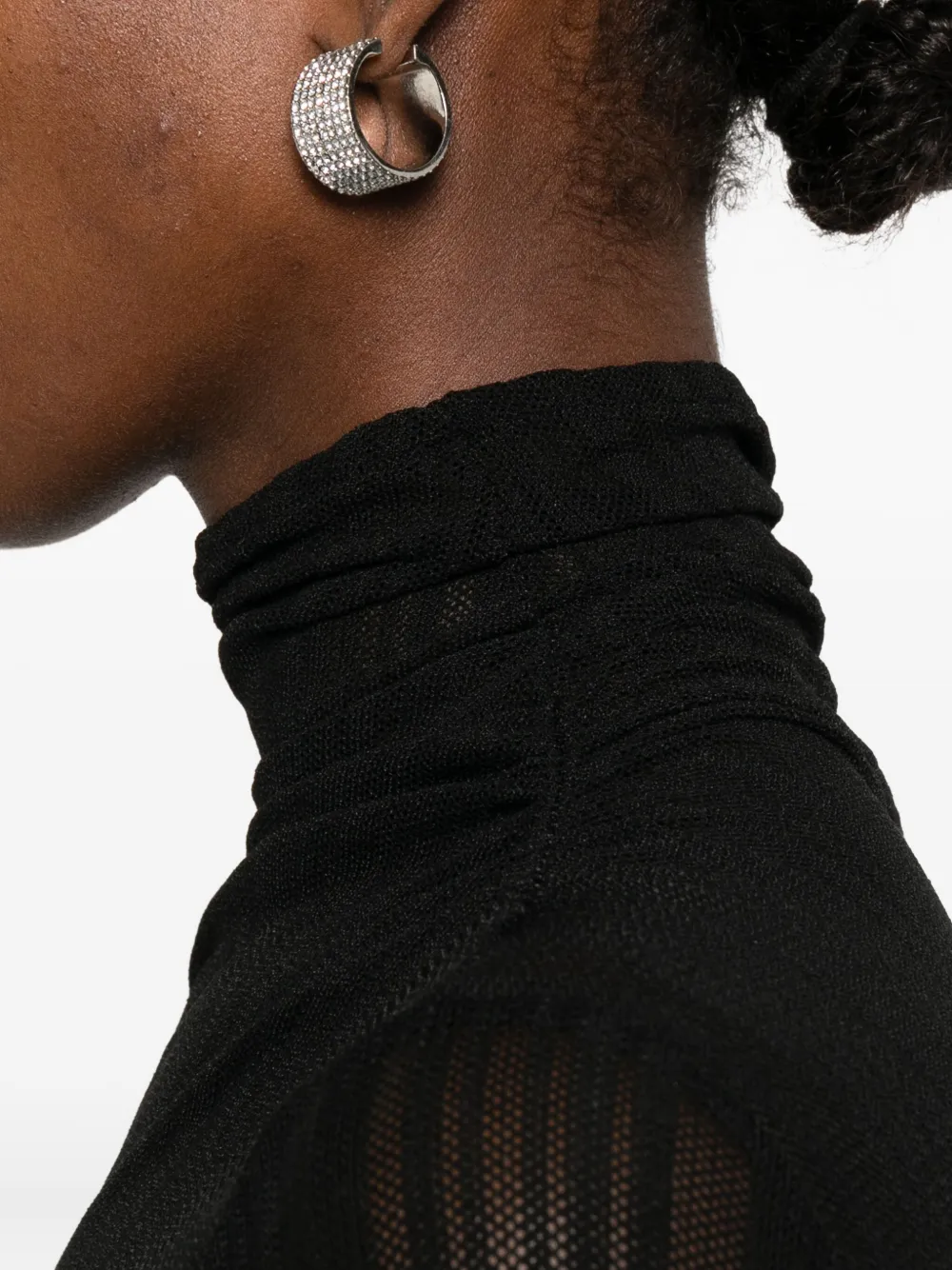 Amazuìn Turtleneck Bodysuit In Black