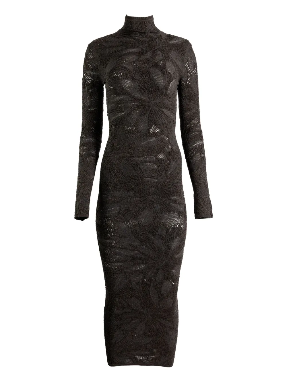 Alaïa high-neck patterned dress | Black | Image 1