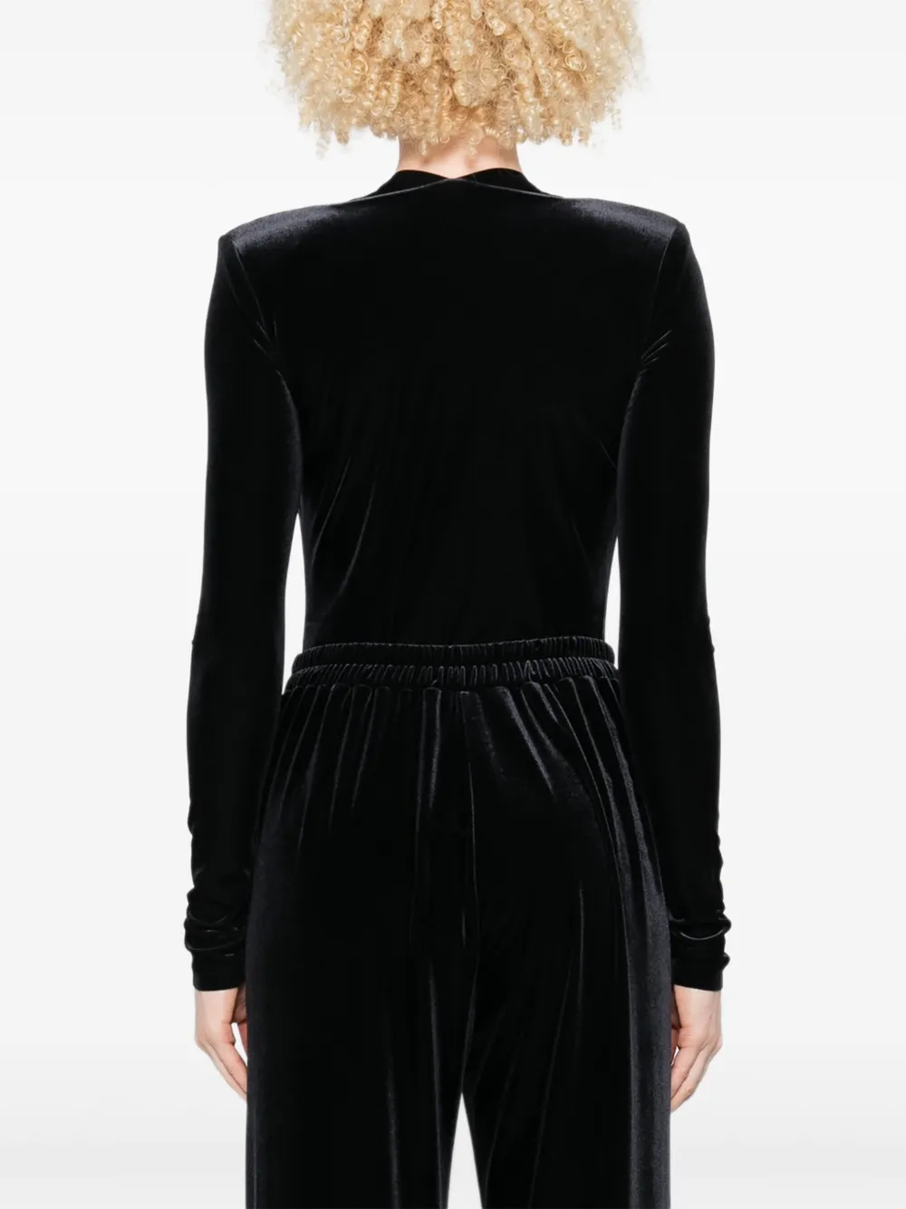 Amazuìn ベルベット ボディスーツ | ブラック | FARFETCH JP