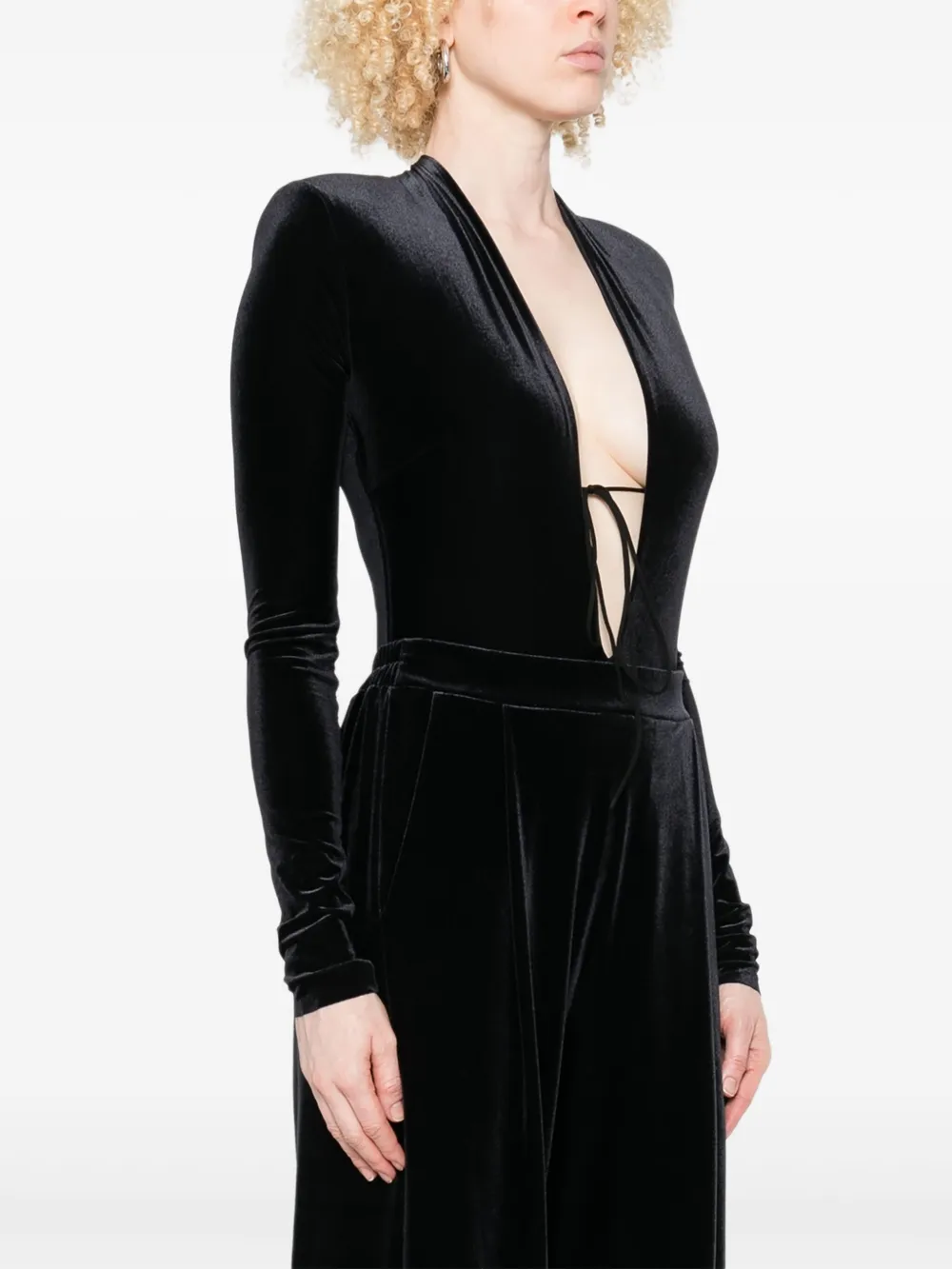 Amazuìn Fluwelen bodysuit Zwart