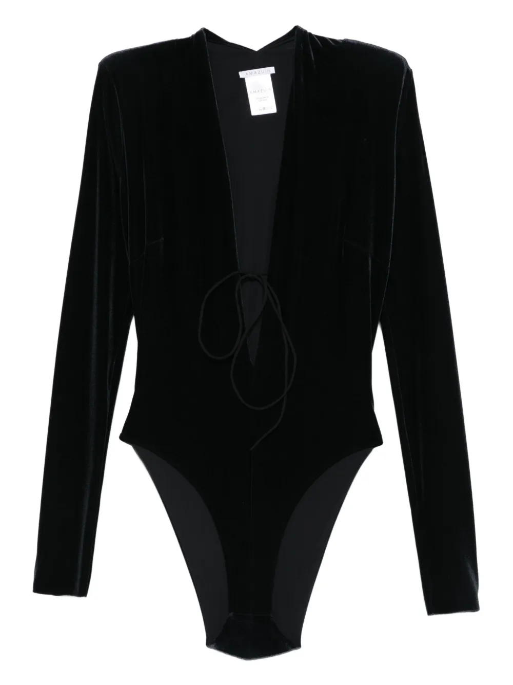 Amazuìn velvet bodysuit | Black | Image 1