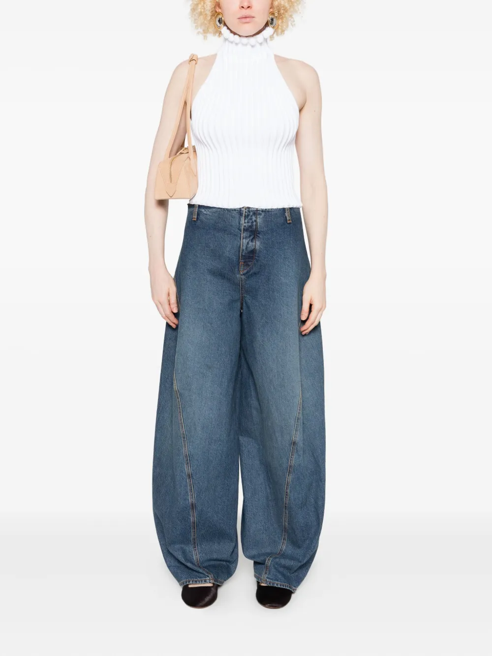 Alaïa pom-pom halterneck top | Vests & Tank Tops | Image 2
