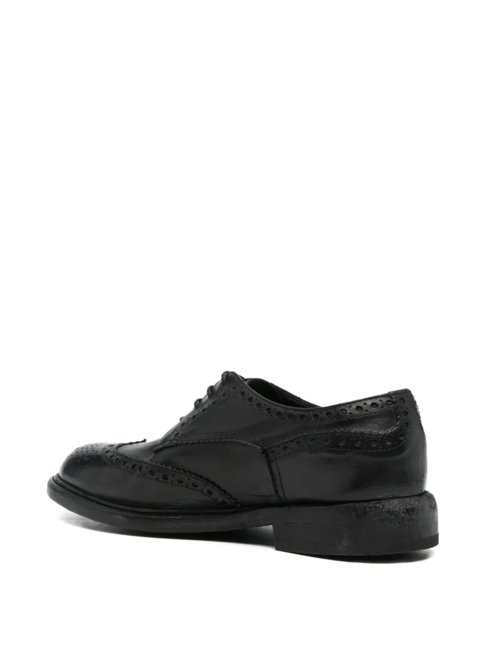 Moma World leren Oxford brogue schoenen Zwart