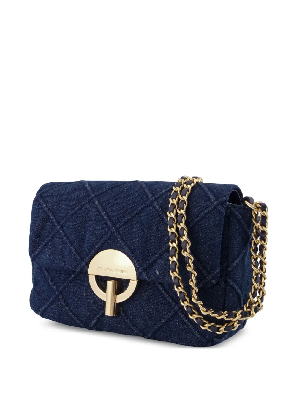 Vanessa Bruno Medium Moon schoudertas met kettingband - Blauw
